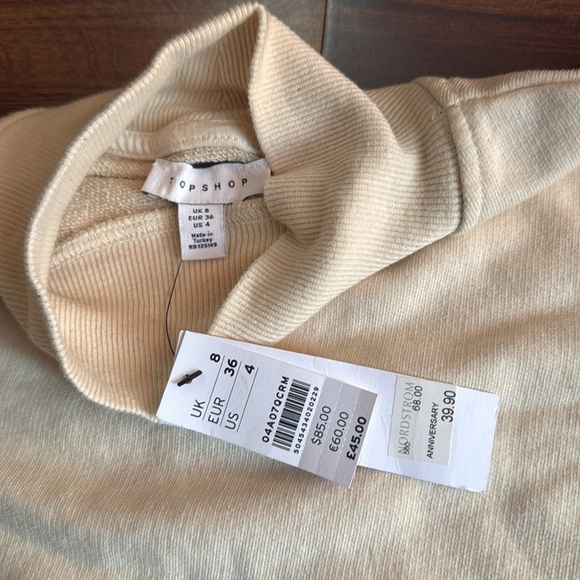 🍁END of YEAR SALE🍁Topshop Turtleneck Oversized Sweater Size 4 - Picture 3 of 8